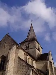 The bell tower of the church in Aignay-le-Duc