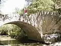 Pont à la Coquille over Aigue Brun. The bridge is on the territory of the commune of Bonnieux.