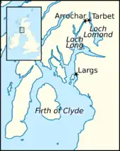 Map of Kintyre and the Lennox