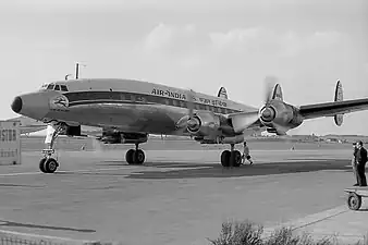 Air India was the earliest Asia-based operator of a large Super Constellation fleet. Depicted is one of their L-1049Gs at Prague Airport in 1961