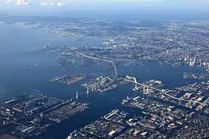 View of Daikoku Pier (center)