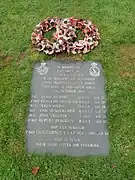 Memorial to Australian and British aircrew killed in a plane crash at Houghton, October 1944