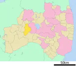 Location of Aizumisato in Fukushima Prefecture