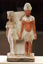 Akhenaten and Nefertiti. Louvre Museum, Paris.