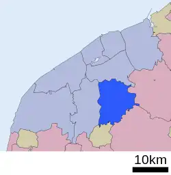 Location of Akiha-ku in Niigata City