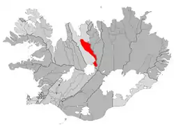 Location of the Municipality of Akrahreppur