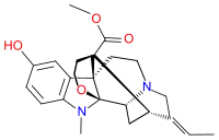 Chemical structure of Akuammine.