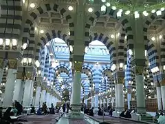 Inside view of Masjid an-Nabawi