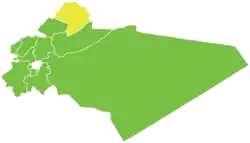 Map of an-Nabek District within Rif Dimashq Governorate