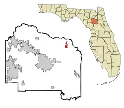 Location in Alachua County and the state of Florida