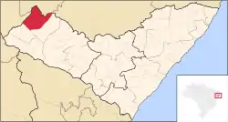 Location of Mata Grande in the State of Alagoas