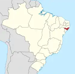 Location of Province of Alagoas