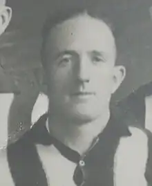 Alan 'Ginger' Ryan in a Collingwood team photo