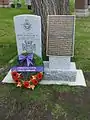 Alan Arnett McLeod VC Commonwealth War Graves Commission marker and plaque