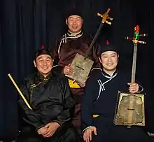 Left to right: Ayan Shirizhik, Bady-Dorzhu Ondar, Ayan-ool Sam