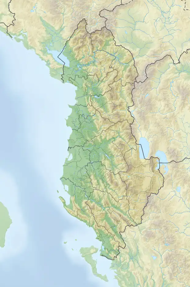 Trekufiri is located in Albania