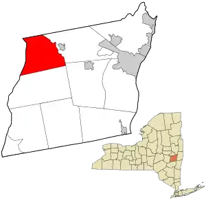 Location in Albany County and the state of New York.