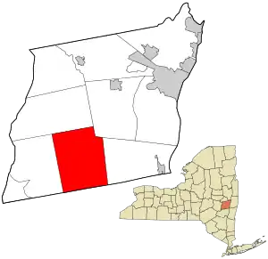 Location in Albany County and the state of New York.