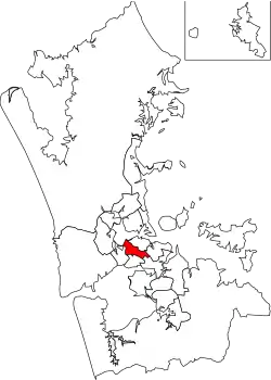 Location of Albert-Eden Local Board