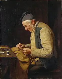 The village tailor by Albert Anker, 1894