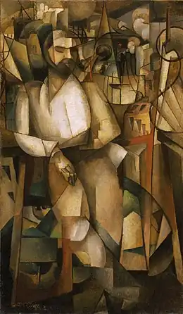 Albert Gleizes, 1912, l'Homme au Balcon, Man on a Balcony (Portrait of Dr. Théo Morinaud), Cubism