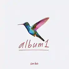 A colorful hummingbird centered on a white background with 'album1' in red stylized font