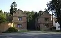 Pair of gate lodges in the Jacobean style at Aldermaston Court, England