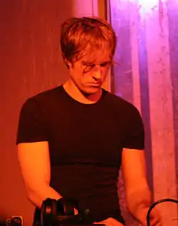 Alec Empire DJing at Throbbing Gristle's 2005–2006 New Year's Eve party