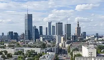 Warsaw's financial and economic hub.