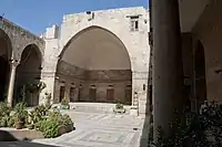 Iwan in the Al-Firdaws Madrasa in Aleppo, Syria, built by the Ayyubids in the 13th century