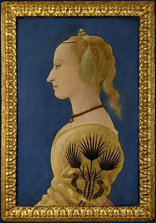 Alesso Baldovinetti, Portrait of a Lady in Yellow, c. 1465. National Gallery, London