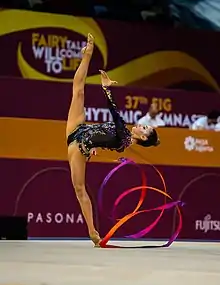 Alexandra Kiroi-Bogatyreva at 2019 Rhythmic Gymnastics World Championships. Photo: Alex Bogatyrev