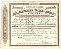 Founder's stock certificate of the Alexandra Palace Company for 10 preference shares of £10 each, issued 29 November 1873