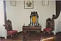 A room in Cavafy museum with a balcony.