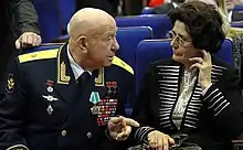 Alexei Leonov and Yury Gagarin’s widow Valentina Gagarina