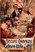 Advertisement for LU Champagne Biscuits, Alfons Mucha, 1896
