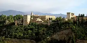 Photograph of the northern face of the Alhambra