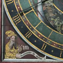 14th century painting of Ali Ibn Ridwan (astronomical clock in St. Nicholas' Church (Stralsund)