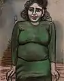 Alice Neel painted "Blanche Angel Pregnant, 1937," which is now displayed at the Whitney Museum. She was a member of the Camino Gallery.