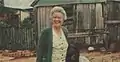 Alice Oldfield in 1957 at Blundells Cottage