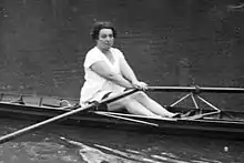 Picture of women in a single seater rowing boat