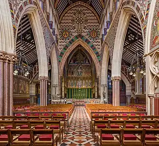 Interior of All Saints, Margaret Street, London, 1850–1859, by William Butterfield