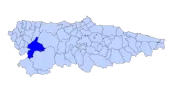 Location in the Asturias.