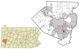 Location in Allegheny County and the U.S. state of Pennsylvania.