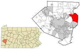 Location in Allegheny County and the U.S. state of Pennsylvania.