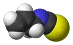 Space-filling model of allyl isothiocyanate