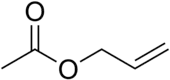 Skeletal formula of allyl acetate