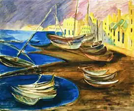 Fishing Boats in the Harbor (c.1925)
