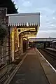 The view along the Liverpool-bound platform.