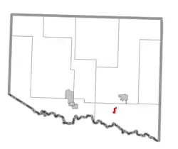 Location within Iron County